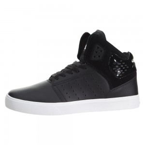 Supra Atom Skatesko Dame Svarte | REBGD8719