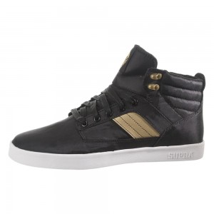 Supra Bandit Skatesko Dame Svarte Gull | JIQPE2760