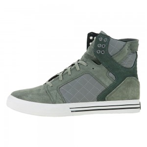 Supra SkyTop Høye Dame Grå Grønn | JCTUX7834