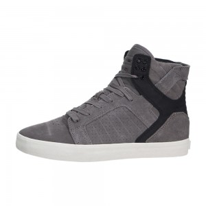 Supra SkyTop Høye Dame Grå Svarte | VPQDK3961