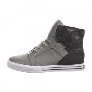 Supra SkyTop Høye Dame Grå Svarte | ZIYNA0476