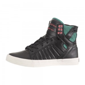 Supra SkyTop Høye Dame Svarte Grønn | KTQPB8173