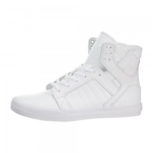 Supra SkyTop Høye Herre Hvite | ZJCXD3687