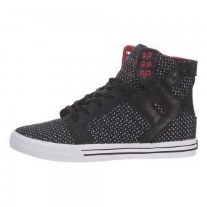 Supra SkyTop Høye Herre Svarte Hvite | LPATC1257