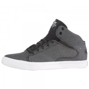 Supra Society Mid Skatesko Herre Svarte Hvite | OCIDW6813