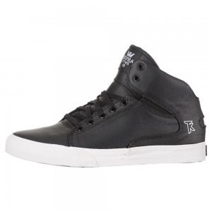 Supra Society Mid Skatesko Herre Svarte | YHGXT5947