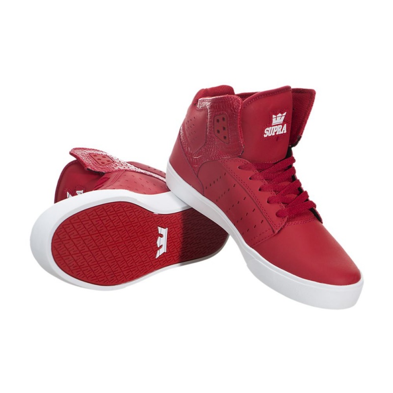 Supra Atom Skatesko Dame Rød | VRAFU7530