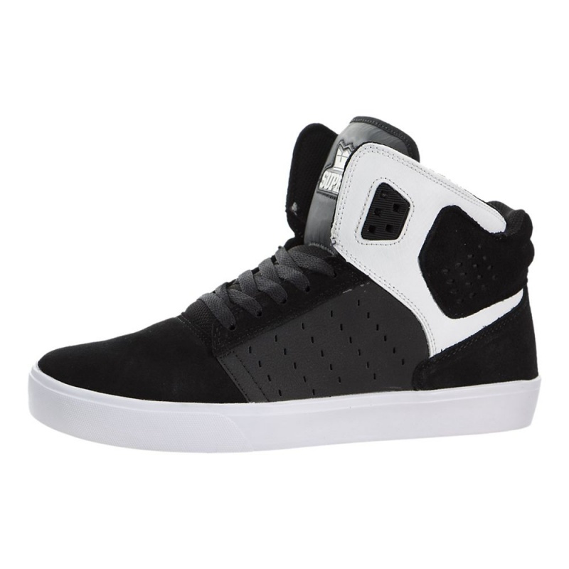 Supra Atom Skatesko Dame Svarte Hvite | GLUMO1697