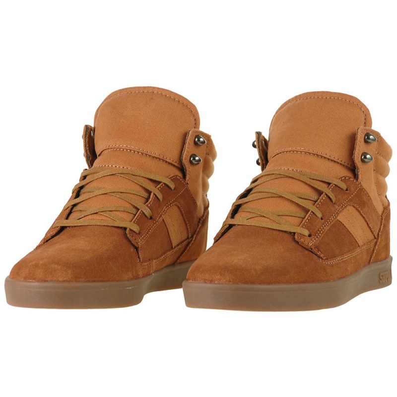 Supra Bandit Mid Skatesko Dame Brune | MSWQK9867