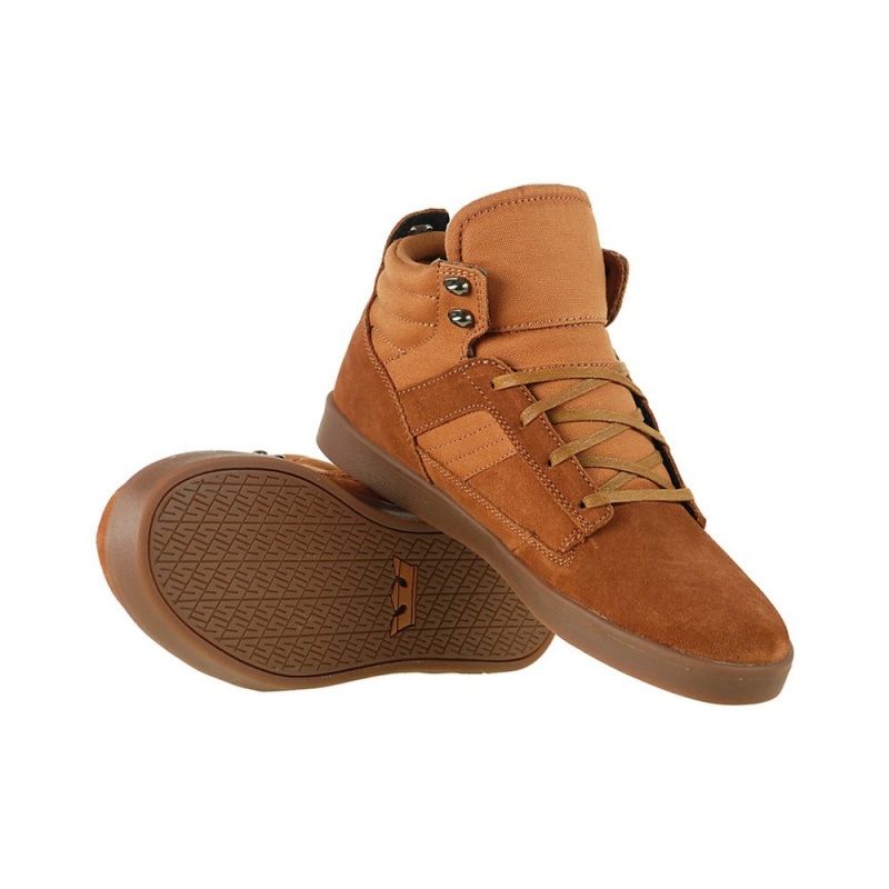 Supra Bandit Mid Skatesko Dame Brune | MSWQK9867