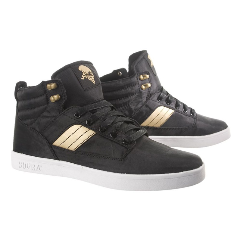 Supra Bandit Skatesko Dame Svarte Gull | JIQPE2760