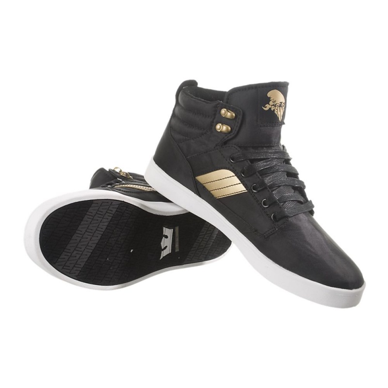 Supra Bandit Skatesko Dame Svarte Gull | JIQPE2760