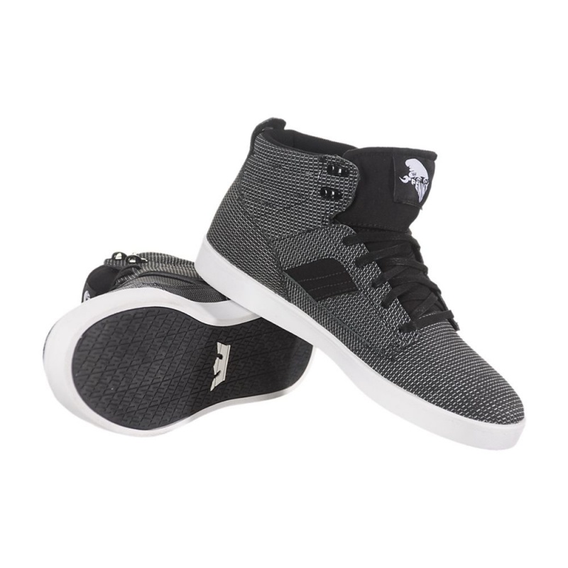 Supra Bandit Skatesko Dame Svarte Hvite | VNSOB4789