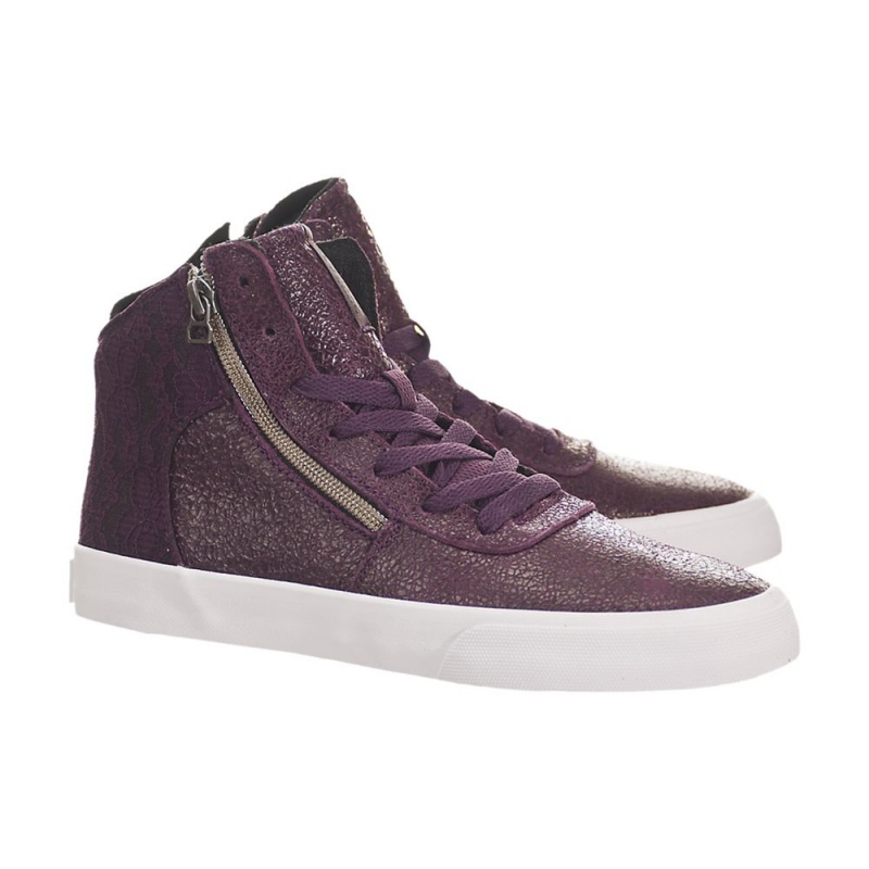 Supra Cuttler Skatesko Dame Lilla | FCMRQ3581