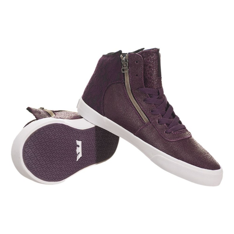 Supra Cuttler Skatesko Dame Lilla | FCMRQ3581