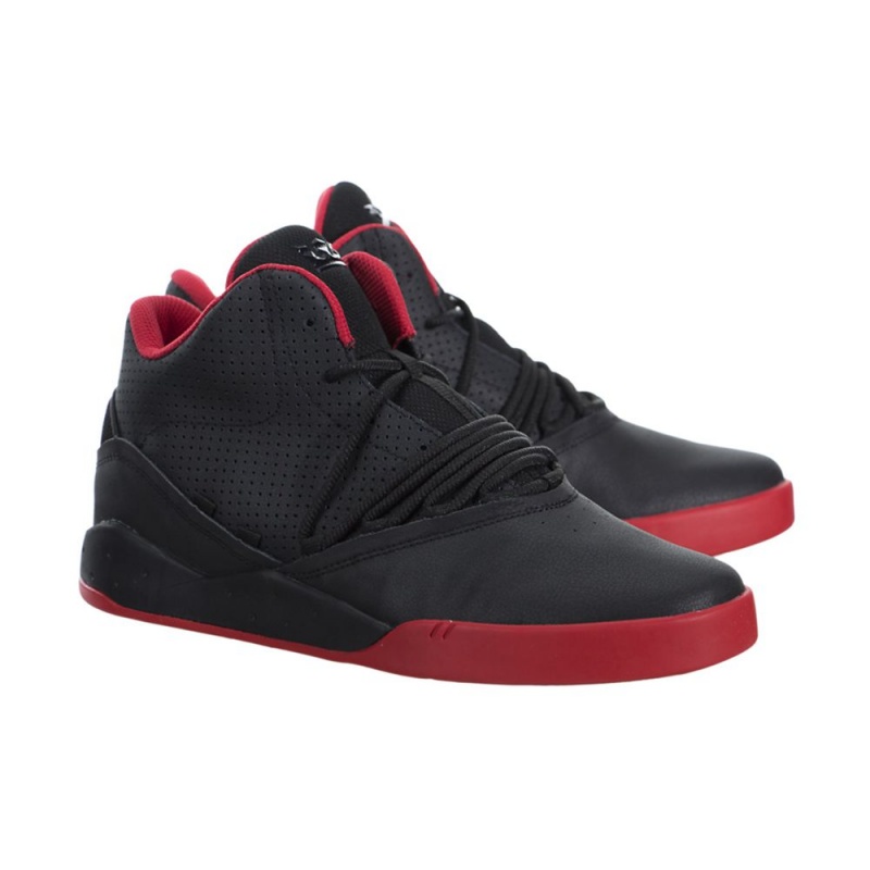 Supra Estaban Sneakers Dame Svarte Rød | SVDYN6045