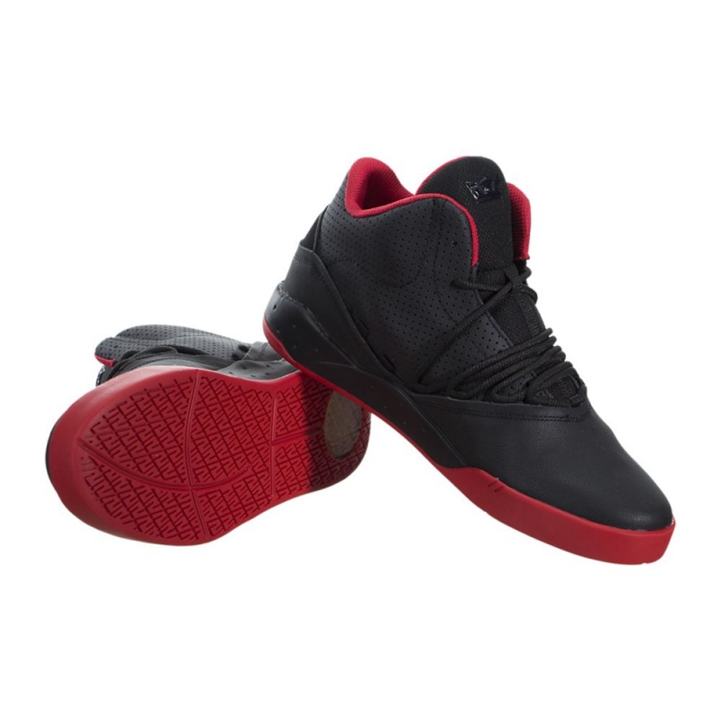 Supra Estaban Sneakers Dame Svarte Rød | SVDYN6045