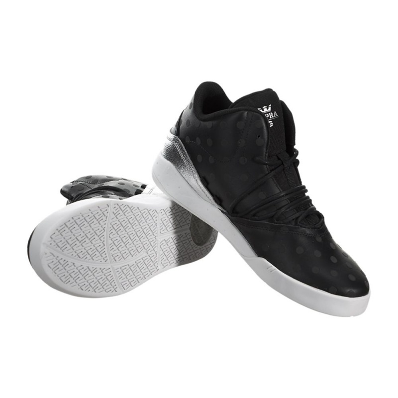 Supra Estaban Sneakers Dame Svarte Sølv | OXHVK0185