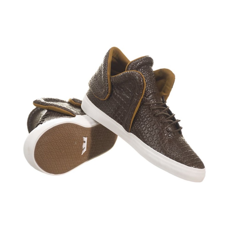 Supra Falcon Sneakers Dame Brune | RWECN3876