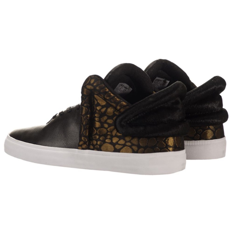 Supra Falcon Sneakers Dame Svarte Gull | OATWE7354