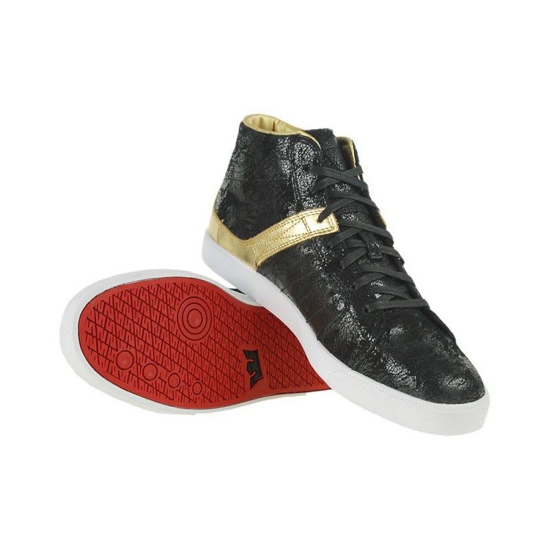 Supra Indy NS Skatesko Dame Svarte Gull | MDQRX0958