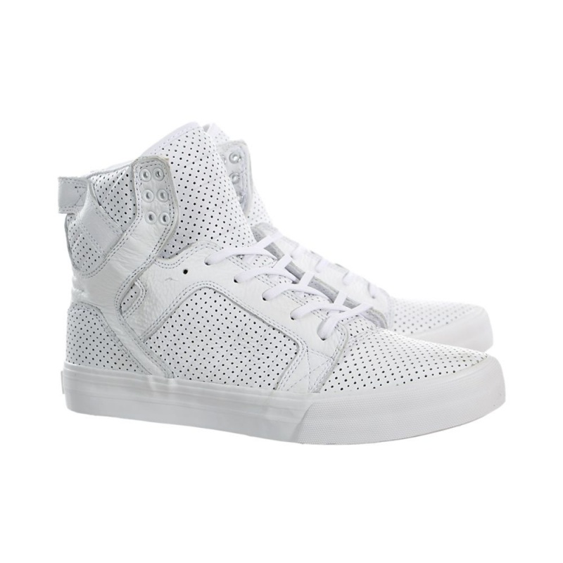 Supra SkyTop HF Høye Dame Hvite | YVNCM3876