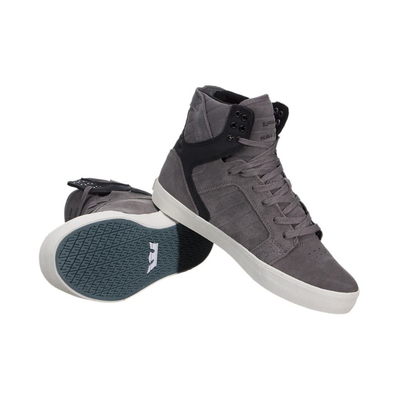 Supra SkyTop Høye Dame Grå Svarte | VPQDK3961