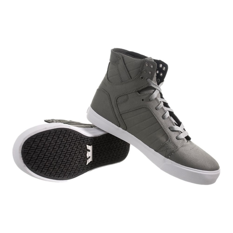 Supra SkyTop Høye Dame Grå | TJQXD0725