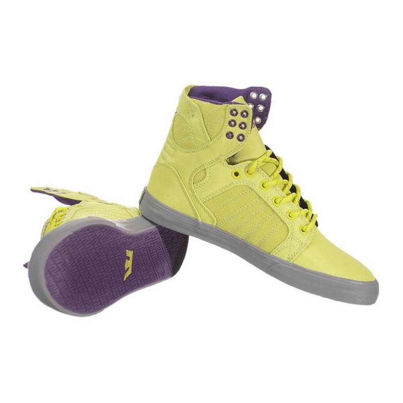 Supra SkyTop Høye Dame Gul | MYUSE5183