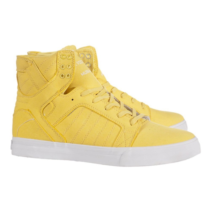 Supra SkyTop Høye Dame Gul | ZPOAK5946