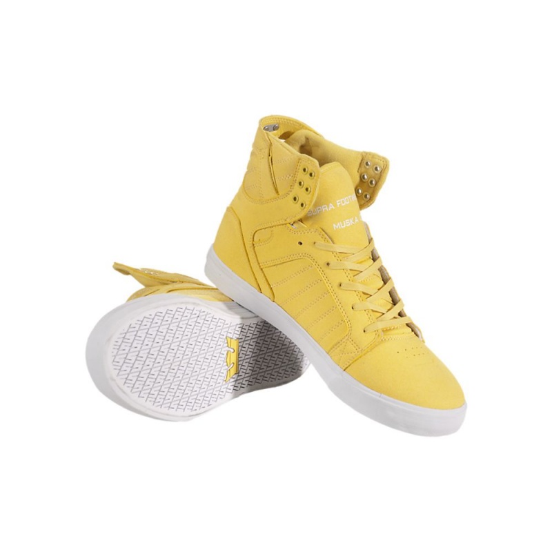 Supra SkyTop Høye Dame Gul | ZPOAK5946