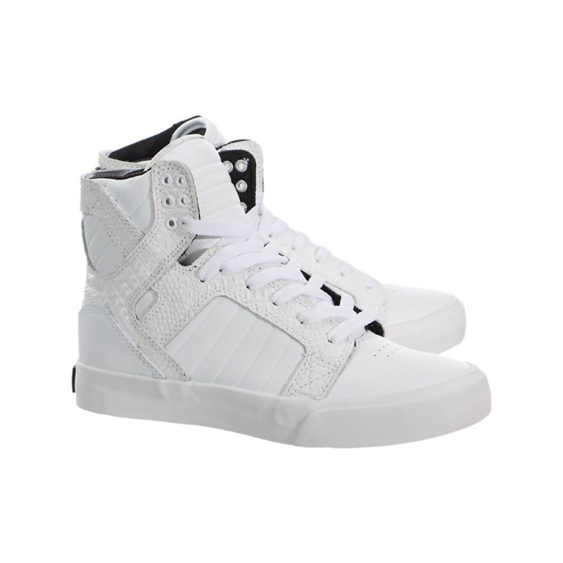 Supra SkyTop Høye Dame Hvite | BORNC3167