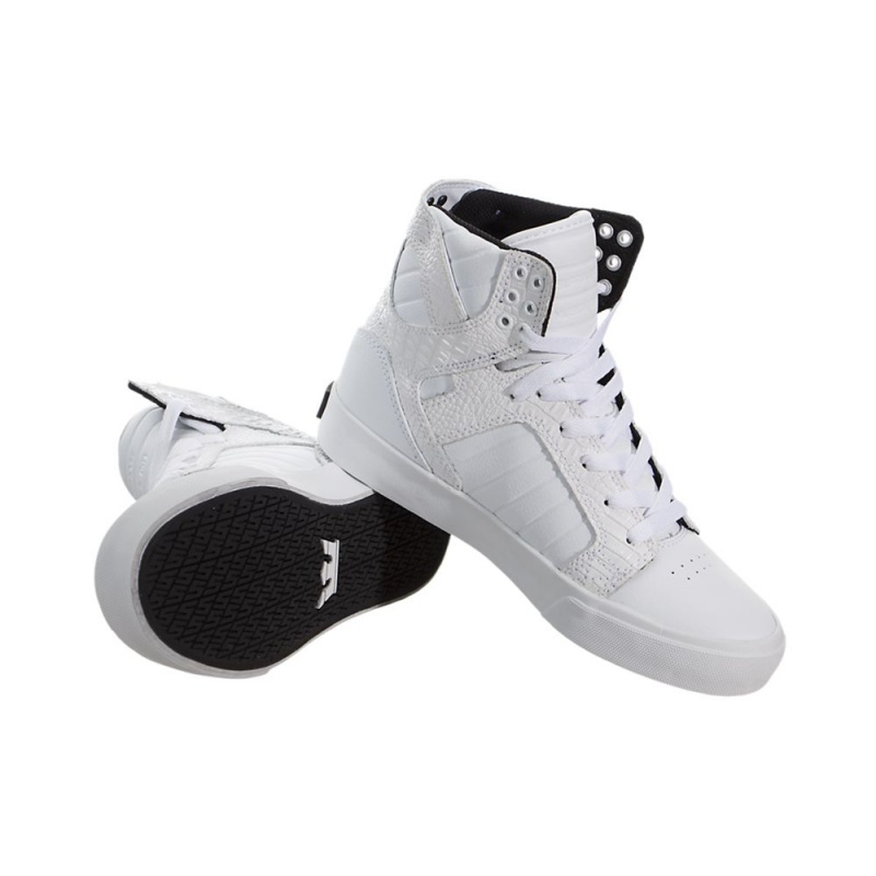 Supra SkyTop Høye Dame Hvite | BORNC3167