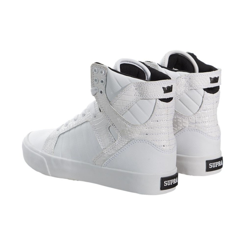 Supra SkyTop Høye Dame Hvite | BORNC3167