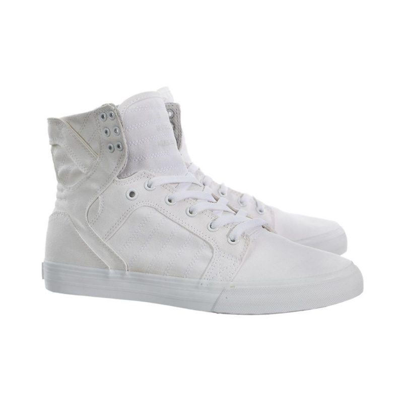 Supra SkyTop Høye Dame Hvite | YTQFX6034