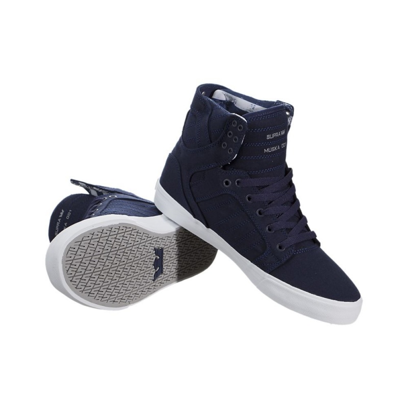 Supra SkyTop Høye Dame Marineblå | LJRKI8970