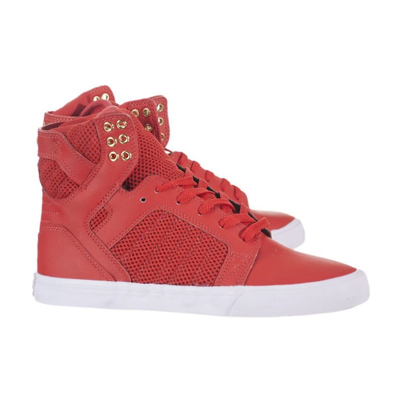 Supra SkyTop Høye Dame Rød | RJZTL3027