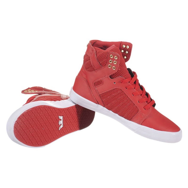 Supra SkyTop Høye Dame Rød | RJZTL3027