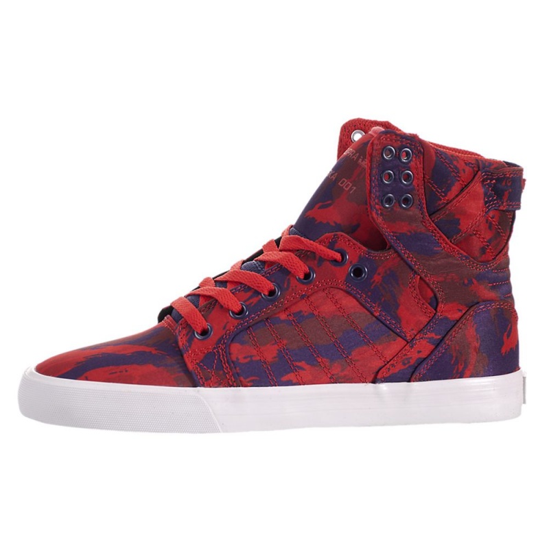 Supra SkyTop Høye Dame Rød | UXZOD4367