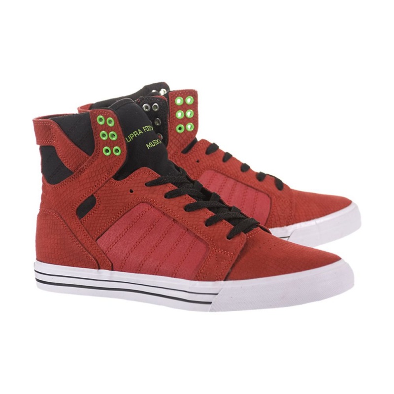 Supra SkyTop Høye Dame Rød | ZXNCI9738