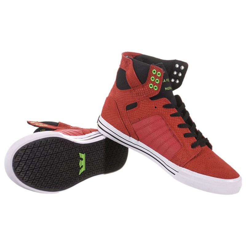 Supra SkyTop Høye Dame Rød | ZXNCI9738