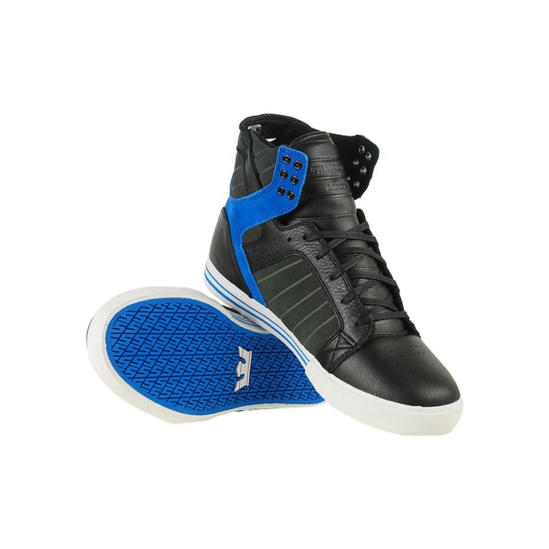 Supra SkyTop Høye Dame Svarte Blå | KBOWQ3746