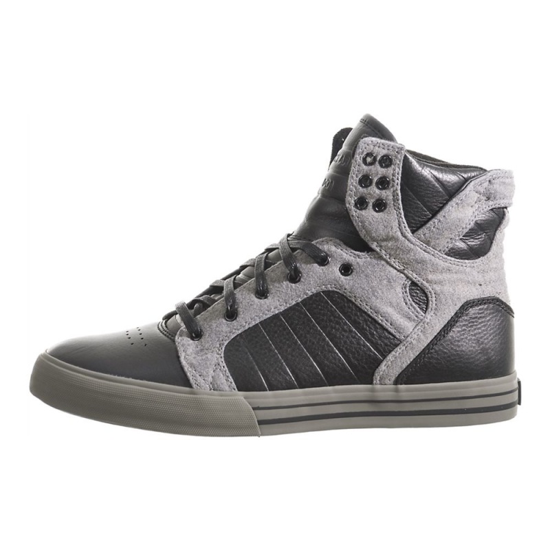 Supra SkyTop Høye Dame Svarte Grå | SIHOX6271