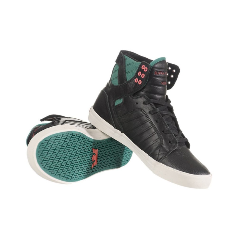 Supra SkyTop Høye Dame Svarte Grønn | KTQPB8173