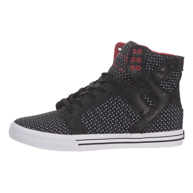 Supra SkyTop Høye Dame Svarte Hvite | VGAOT3028