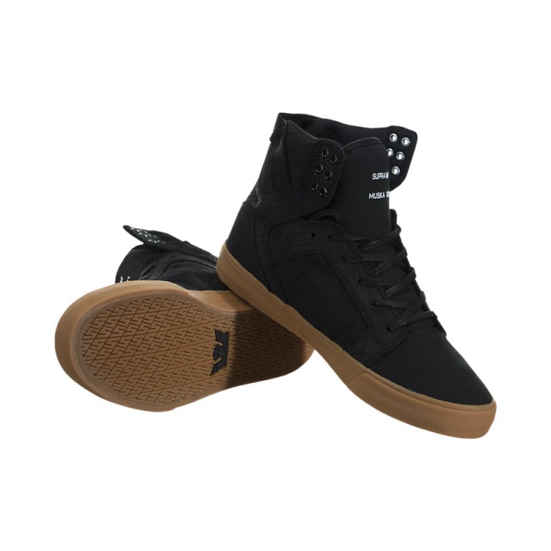 Supra SkyTop Høye Dame Svarte | QFCNJ8365