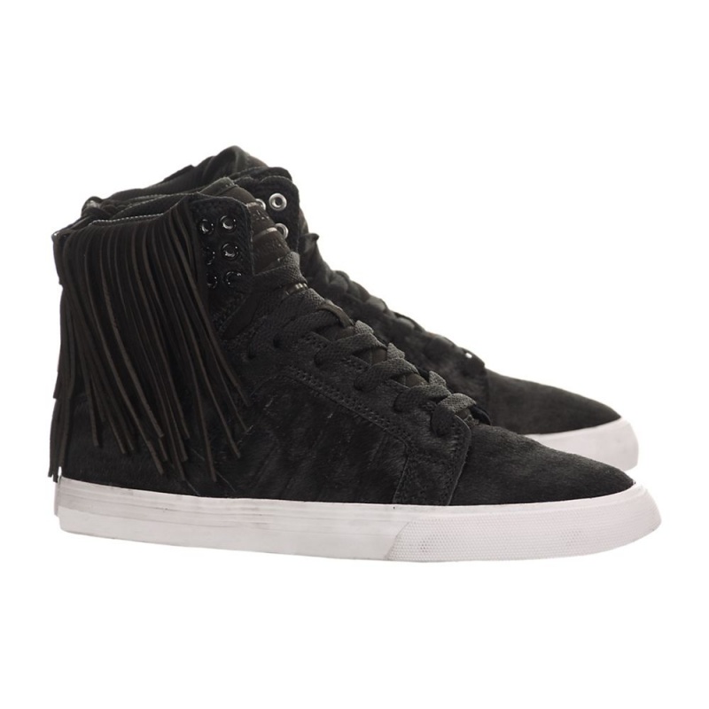 Supra SkyTop Høye Dame Svarte | TNUDX7563