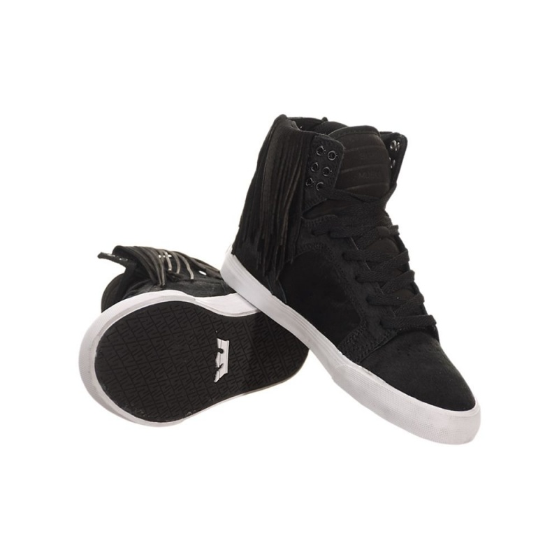 Supra SkyTop Høye Dame Svarte | TNUDX7563