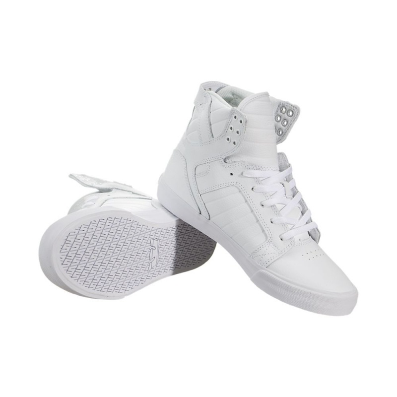 Supra SkyTop Høye Herre Hvite | ZJCXD3687