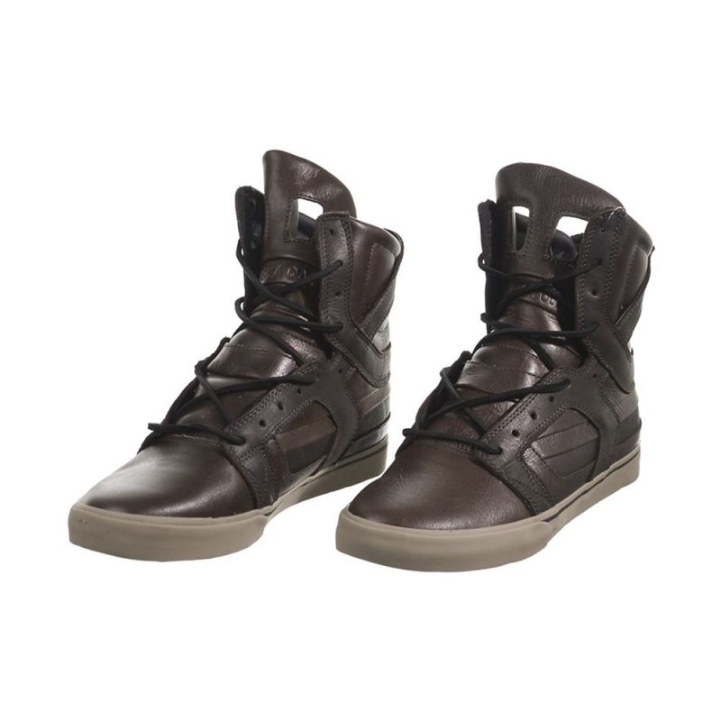 Supra SkyTop II Høye Dame Brune | QLWOD3146